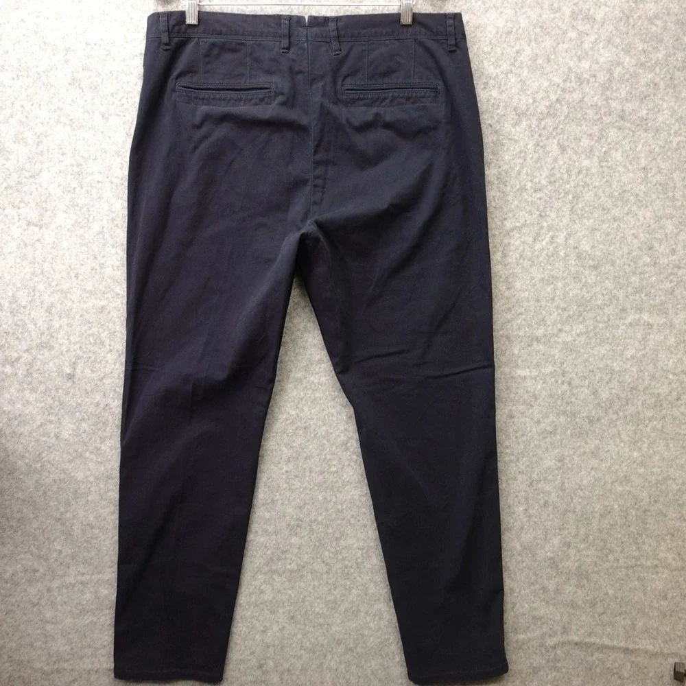 Mott Bow Pants Mens 36 Navy‎ Blue Charles Slim Stretch Chinos Work Preppy 37x31